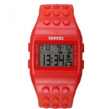 2018 Shhors watch Rainbow Classic Unisex fashion watches Coloful stripe Cheap Digital LED Light Drop shipping