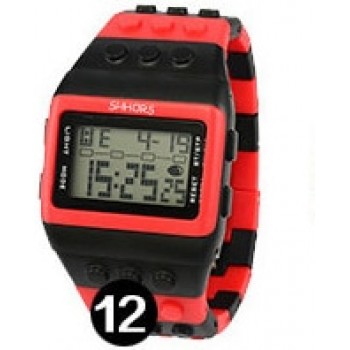 2018 Shhors watch Rainbow Classic Unisex fashion watches Coloful stripe Cheap Digital LED Light Drop shipping