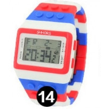 2018 Shhors watch Rainbow Classic Unisex fashion watches Coloful stripe Cheap Digital LED Light Drop shipping