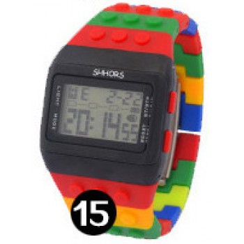 2018 Shhors watch Rainbow Classic Unisex fashion watches Coloful stripe Cheap Digital LED Light Drop shipping