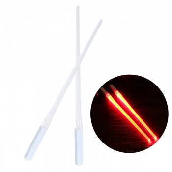 1 Pair of LED Lightsaber Chopsticks Light Up Durable Lightweight Portable BPA Free and Food Safe Tableware