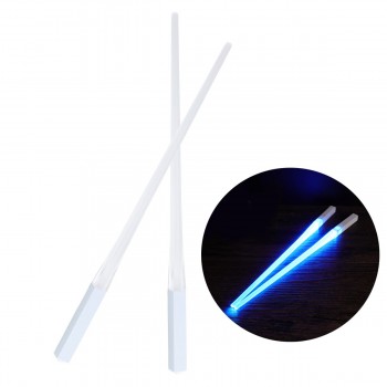 1 Pair of LED Lightsaber Chopsticks Light Up Durable Lightweight Portable BPA Free and Food Safe Tableware