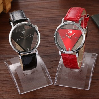 Skeleton Watch Women Hollow Transparent Triangle Dial Watch Red Pink Colorful Wrist Watches Girls Sweet Gift Relogio Feminino