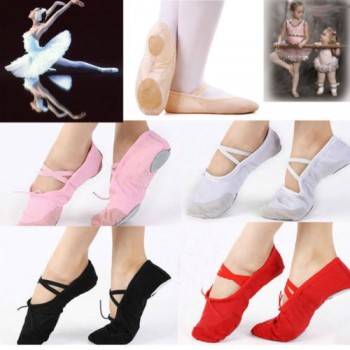 Ballet Dance Dancing Shoes Pointe For Children Kids Girls Women Soft Flats Shoes Comfortable Fitness Breathable Slippers