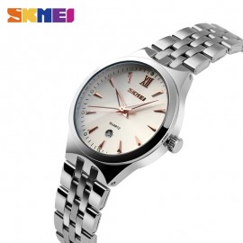 SKMEI Clock Womens Watches Mens Watch Couples Wristwatch Top Luxury Water Resistant Date Stainless Steel relogio masculino9071