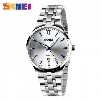 SKMEI Clock Womens Watches Mens Watch Couples Wristwatch Top Luxury Water Resistant Date Stainless Steel relogio masculino9071