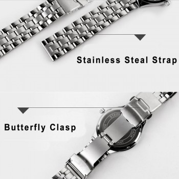 SKMEI Clock Womens Watches Mens Watch Couples Wristwatch Top Luxury Water Resistant Date Stainless Steel relogio masculino9071