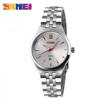 SKMEI Clock Womens Watches Mens Watch Couples Wristwatch Top Luxury Water Resistant Date Stainless Steel relogio masculino9071