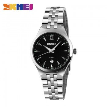 SKMEI Clock Womens Watches Mens Watch Couples Wristwatch Top Luxury Water Resistant Date Stainless Steel relogio masculino9071