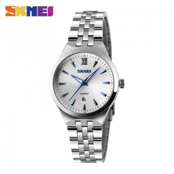 SKMEI Clock Womens Watches Mens Watch Couples Wristwatch Top Luxury Water Resistant Date Stainless Steel relogio masculino9071