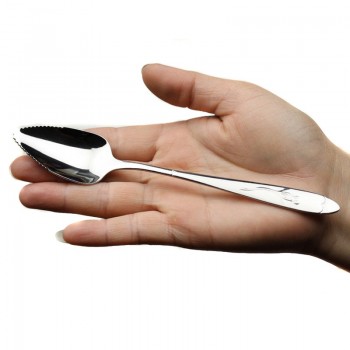 Long Handle Stainless Steel Spoons Fruit Grapefruit Spoon Mirror Polishing Dessert Coffee Stirring Spoons Tea Spoons for Kid17cm