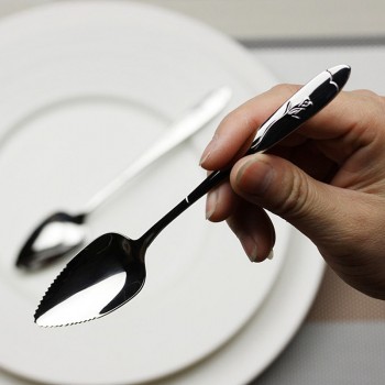 Long Handle Stainless Steel Spoons Fruit Grapefruit Spoon Mirror Polishing Dessert Coffee Stirring Spoons Tea Spoons for Kid17cm
