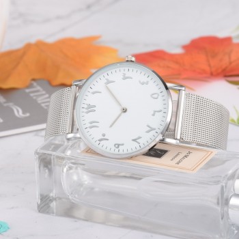 Fashion Women Watch Creative Arabic Numerals Stainless Steel Bracelet Wristwatch Ladies Dress Watches Clock Casual Quartz Watch
