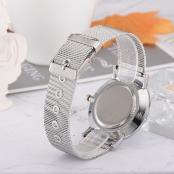 Fashion Women Watch Creative Arabic Numerals Stainless Steel Bracelet Wristwatch Ladies Dress Watches Clock Casual Quartz Watch