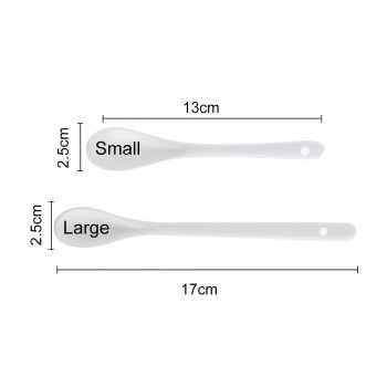 1Pcs L/S Porcelain Spoons Mini Kitchen Ceramic Tea Coffee Sugar Dessert Spoon Ice Cream Spoon Kitchen Accessories