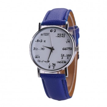 Hot Selling Women Mens Watches Unisex Students Math Formula Clock Leather Band Stainless Steel Dial Quartz Wrist Watch Oct27