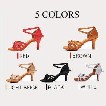 DIPLIP Latin Dance Shoes For Women  Tango Salsa Girls Ballroom Dance High Heels soft Dancing Shoes 5/7cm Ballroom Dance shoes
