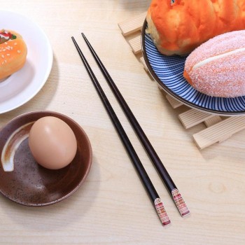 New Popular Japanese Chopsticks Tied Tip Line Natural Wood Chopsticks Sushi Chopsticks Black Iron Wood Students Retro Tableware