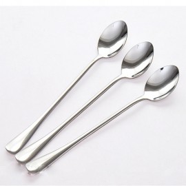 2 Pcs Lovely Mulit Function Long Handled Stainless Steel Delicate Students Stirring Korean Tableware Icecream Spoon