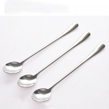 2 Pcs Lovely Mulit Function Long Handled Stainless Steel Delicate Students Stirring Korean Tableware Icecream Spoon