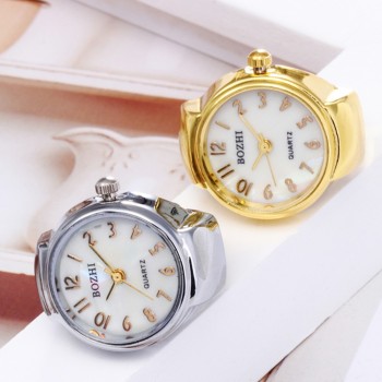 Dial Quartz Analog Watch Creative Steel Cool Elastic Quartz Finger Ring Watch zegarek damski montre femme relogio feminino 2018