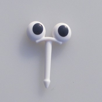 Lovely 10PCs/ Lot Cute Plastic Fruit Toothpick Lovely Eye Cartoon Forks Bento Decorative Tableware Food Picks Fish Fork Dessert