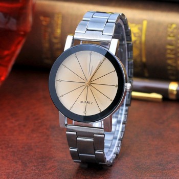 Couple Watches Fashion 2018 1pcs  Stainless Steel Band Analog Gear Quartz Movement Wrist Watch Dropshipping