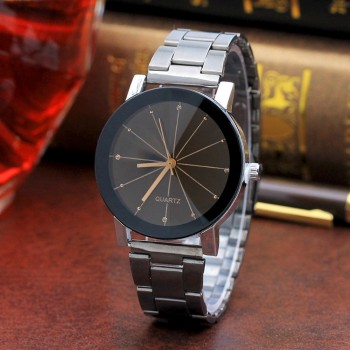 Couple Watches Fashion 2018 1pcs  Stainless Steel Band Analog Gear Quartz Movement Wrist Watch Dropshipping