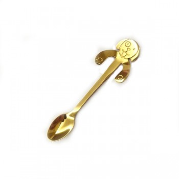 Coffee Tea Spoon Ground Coffee Mini Dog Long Handle Portable Spoon Drinking Tools Stainless Steel Kitchen Gadget Flatware