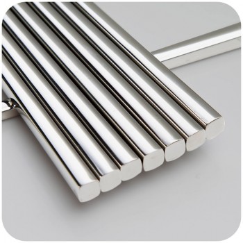 vanzlife food grade top 304 stainless steel tableware chopsticks household metal alloy square chopsticks 1 pair