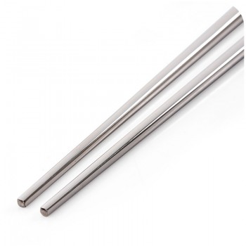 vanzlife food grade top 304 stainless steel tableware chopsticks household metal alloy square chopsticks 1 pair