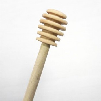 2Pcs Natural Wooden Honey Dipper Wooden Stick Spoon Dip Drizzler Server 16cm Free Shipping