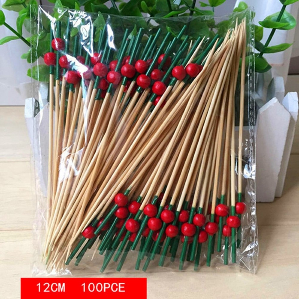 XUNZHE 12Cm 100 Pcs  Colorful heart-shaped Cocktail Drink Stirring Sticks Food Dessert Picks Fruit Fork bento accessories