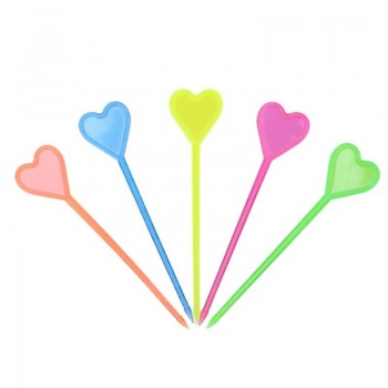 50pcs Disposable Forks Stick Plastic Love Heart Food Picks Arrow Dessert Fruit Forks Kitchen Bento Accessories Bento Picks