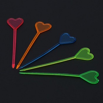 50pcs Disposable Forks Stick Plastic Love Heart Food Picks Arrow Dessert Fruit Forks Kitchen Bento Accessories Bento Picks