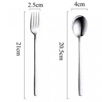 Rainbow Color Long Handle Spoons Fork Soup Scoop Ice Cream Tea Coffee Spoons Stainless Steel Tableware Dinnerware Cutlery