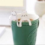 Creative Coffee Spoon Cat Spoon Long Handle Spoons Flatware Drinking Tools Kitchen Gadget 11.8*1.8cm Oct#1
