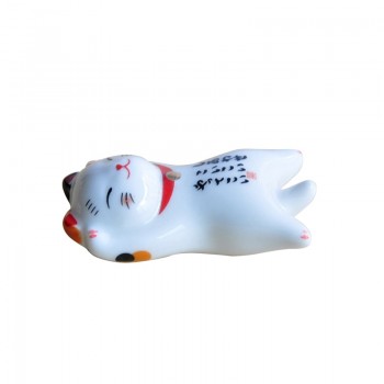 Lucky cat Chopsticks Holder Japanese ceramic chopsticks care Ceramic Lucky Cat Home Hotel Ceramics Cute