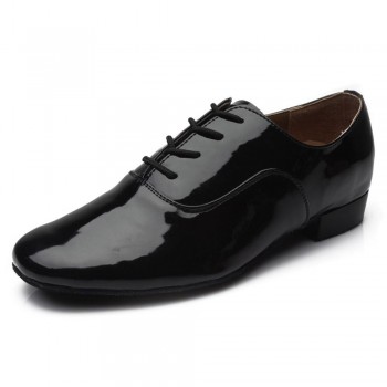 Brand New Men Latin Salsa Tango Dance Shoes Modern Tango Salsa Leather Ballroom Square Heels Adults Children Boys Dancing Party
