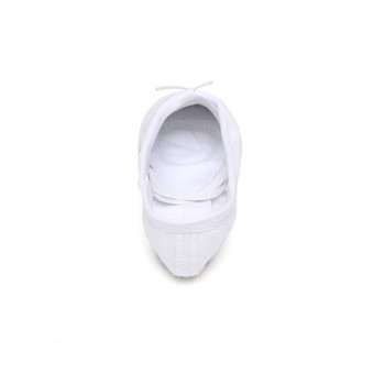 USHINE Yoga Gym flat slippers White Pink White Black Canvas Ballet Dance Shoes For Girls Children Women Teacher