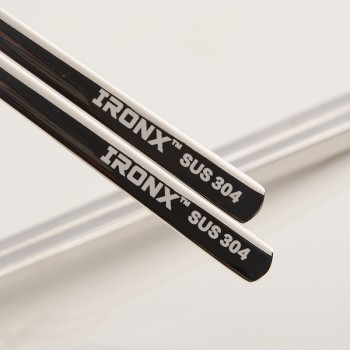 IRONX flat chopsticks stainless steel korean chop sticks reusable metal food sticks for kids adult (1pairs)