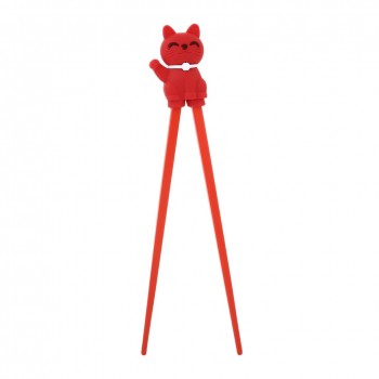 Kids Chopsticks Cartoon Cat Style Beginner Food Eating Tool Toy Easy Use