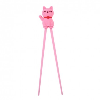 Kids Chopsticks Cartoon Cat Style Beginner Food Eating Tool Toy Easy Use