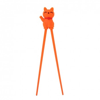 Kids Chopsticks Cartoon Cat Style Beginner Food Eating Tool Toy Easy Use