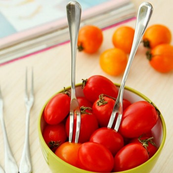 10 Pcs/Set Stainless Steel Fruit Fork Dessert Cake Fork Salad Tableware Cutlery Hotel Restaurant Party Supplies