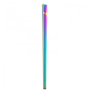 Creative Rainbow Chopsticks Food Grade 304 Stainless Steel Titanium Plating Tableware Mirror Polished XH8Z JY04