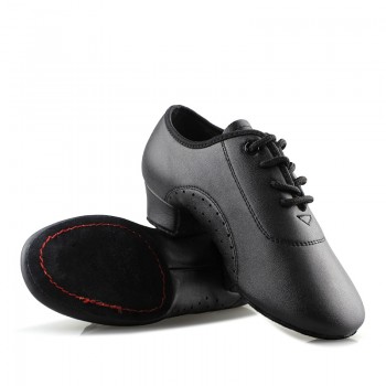 Men Boys Dance Shoes Black Low Heels Ballroom Dancing Shoes Tango Salsa Rumba Modern Latino Shoes For Boys Kids