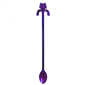 Creative Cat long handle stainless steel tea coffee spoons Handle Spoons Flatware Coffee Drinking Tools Kitchen Gadget 2O0110