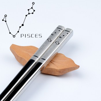 IRONX Chopsticks  Reusable Chinese Chopstick 12 Constellations 304 Stainless Steel  Chop sticks Sushi Sticks Kitchen Accessories