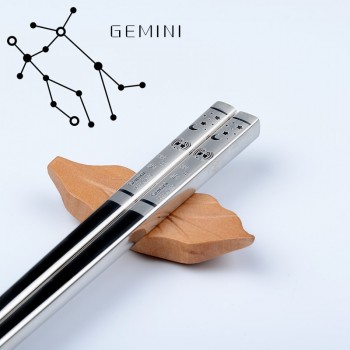 IRONX Chopsticks  Reusable Chinese Chopstick 12 Constellations 304 Stainless Steel  Chop sticks Sushi Sticks Kitchen Accessories